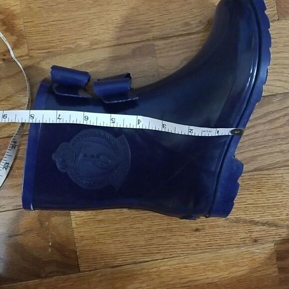 Juicy Couture Bow Accent Navy Rain Boots - Picture 8 of 10